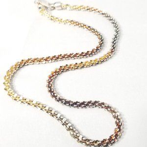 MULTI COLOR SILVER CHAIN
